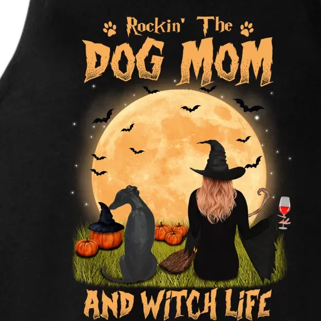 Rocking The Dog Mom And Witch Life Whippet Halloween Gift Ladies Tri-Blend Wicking Tank