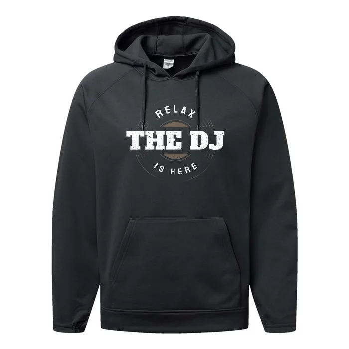 Relax The Dj Is Here Dj Music Performance Fleece Hoodie