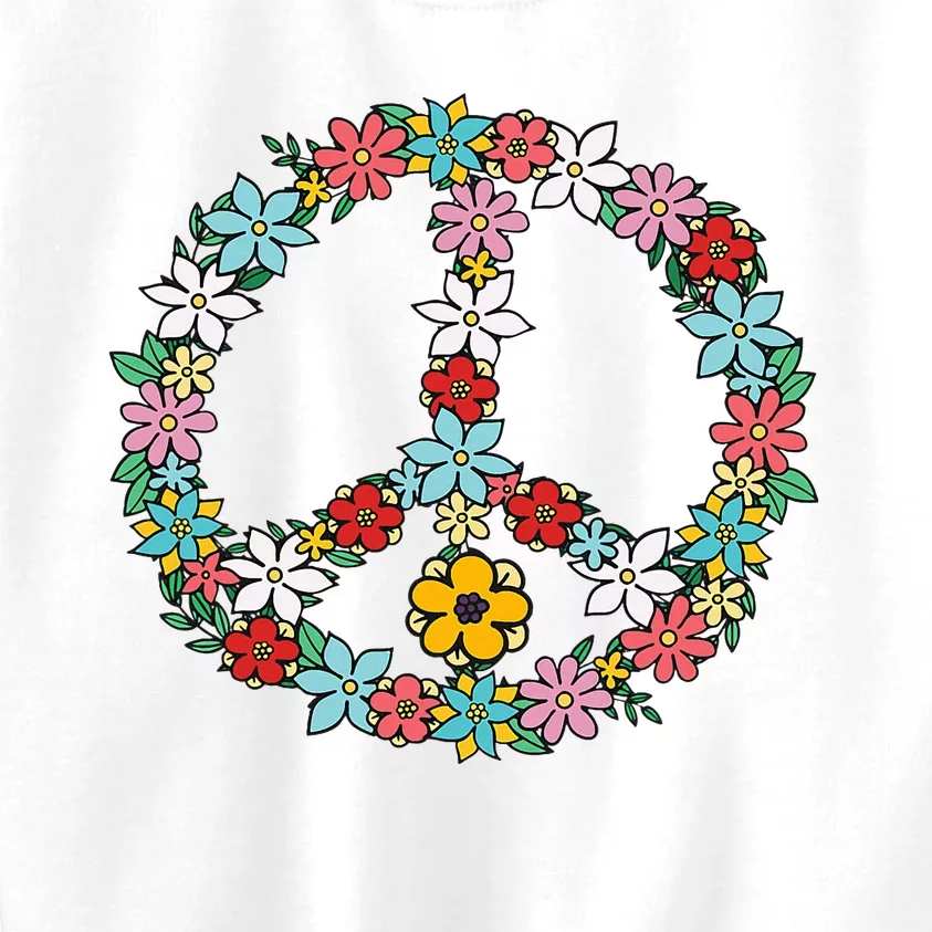 Retro Tie Dye Peace Sign 60s 70s Hippie Style Kids Sweatshirt