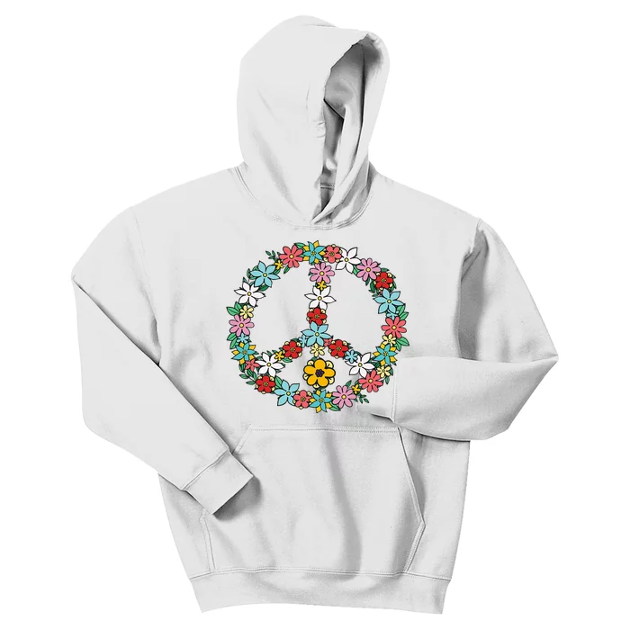 Retro Tie Dye Peace Sign 60s 70s Hippie Style Kids Hoodie