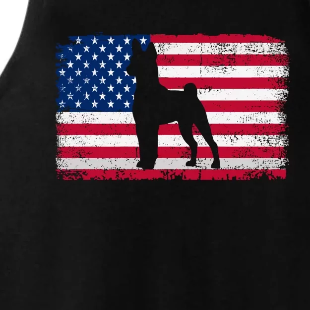 Rat Terrier Dog Lover 4th Of July Patriotic American Flag Gift Ladies Tri-Blend Wicking Tank