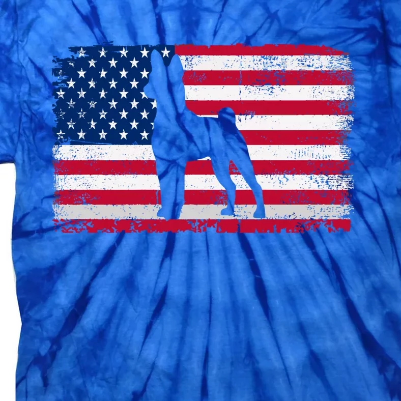 Rat Terrier Dog Lover 4th Of July Patriotic American Flag Gift Tie-Dye T-Shirt