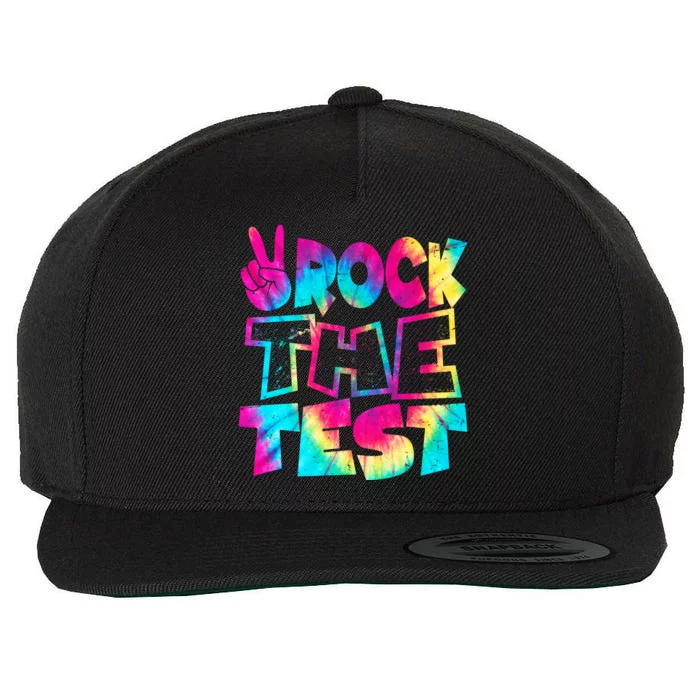 Retro Tie Dye Rock The Test Wool Snapback Cap