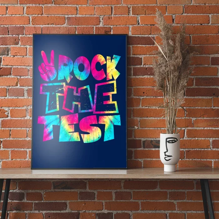 Retro Tie Dye Rock The Test Poster