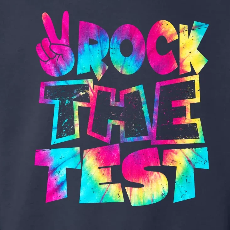 Retro Tie Dye Rock The Test Toddler Hoodie