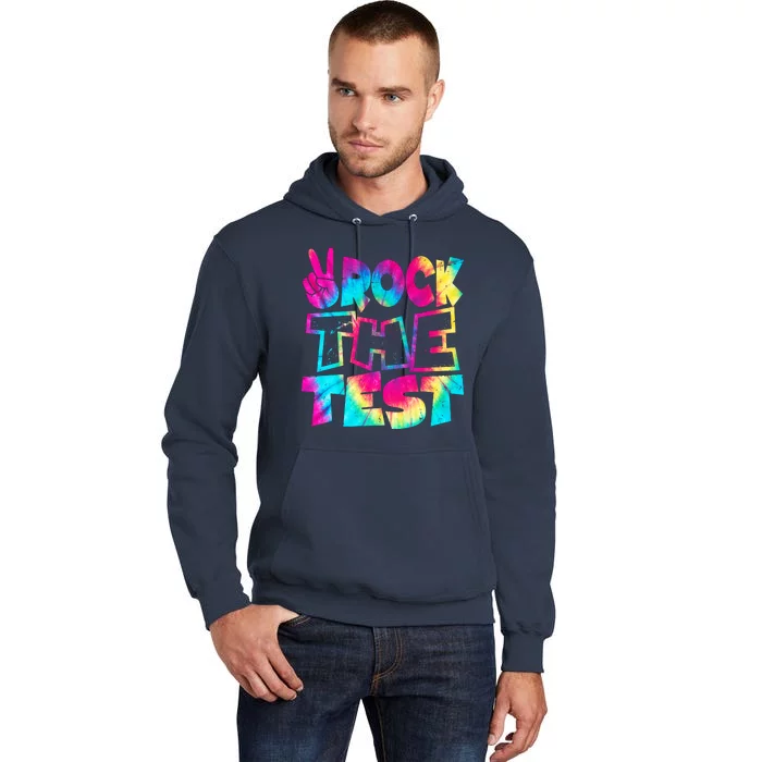 Retro Tie Dye Rock The Test Tall Hoodie