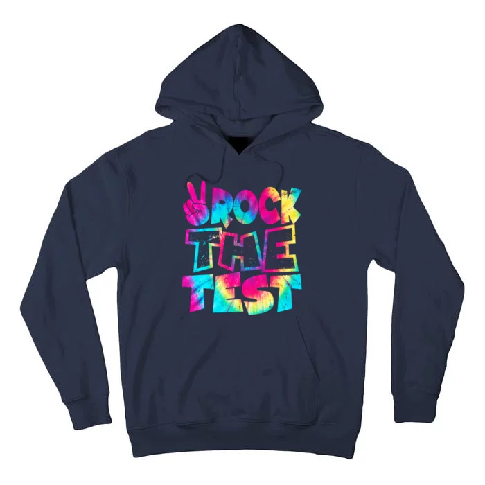 Retro Tie Dye Rock The Test Tall Hoodie