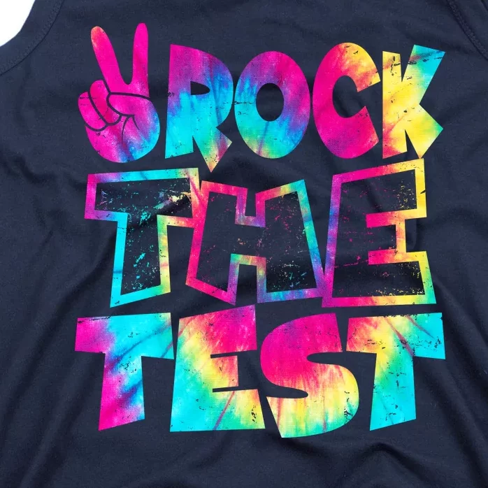 Retro Tie Dye Rock The Test Tank Top