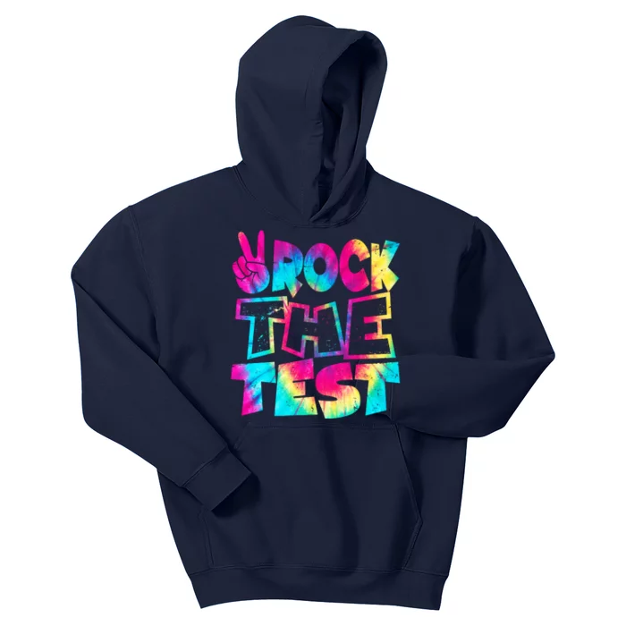 Retro Tie Dye Rock The Test Kids Hoodie