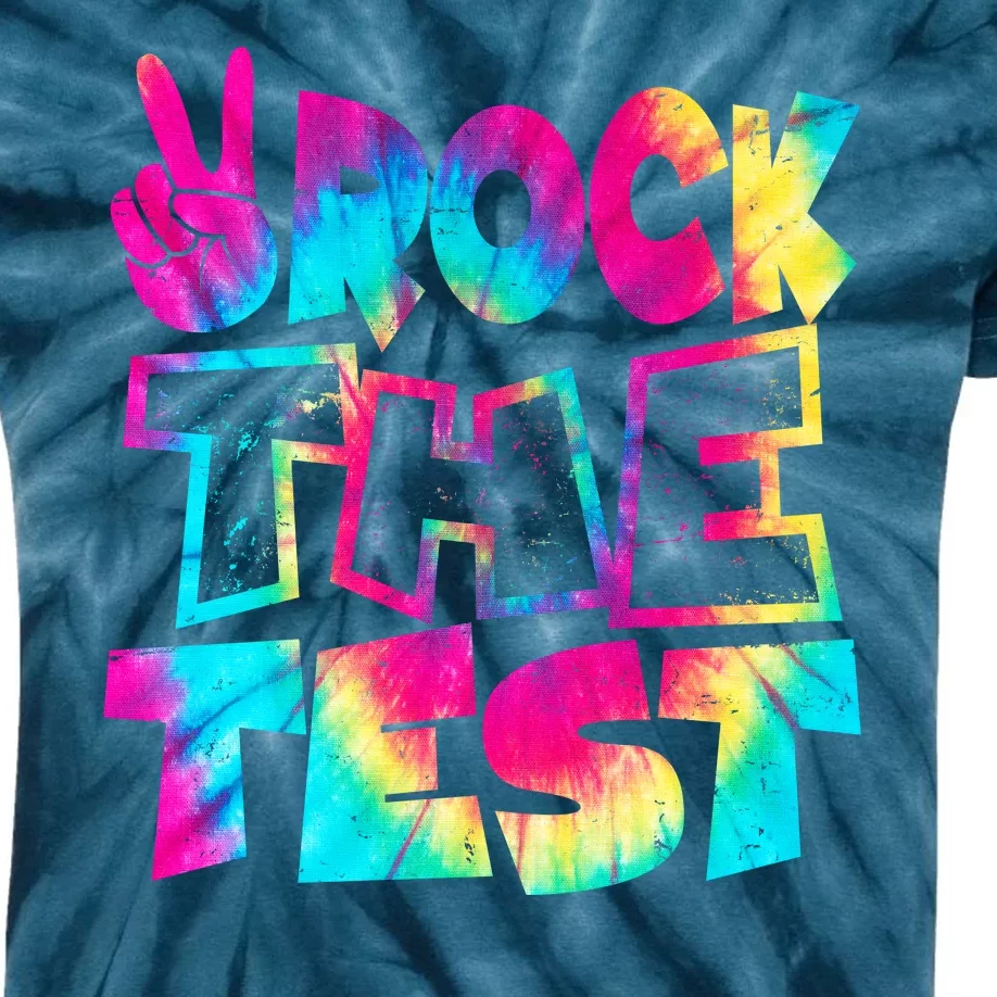 Retro Tie Dye Rock The Test Kids Tie-Dye T-Shirt