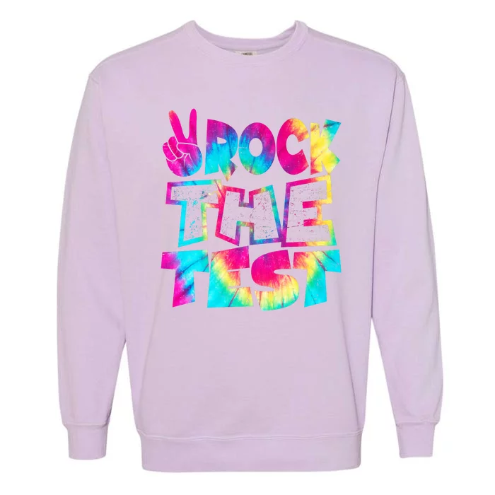 Retro Tie Dye Rock The Test Garment-Dyed Sweatshirt