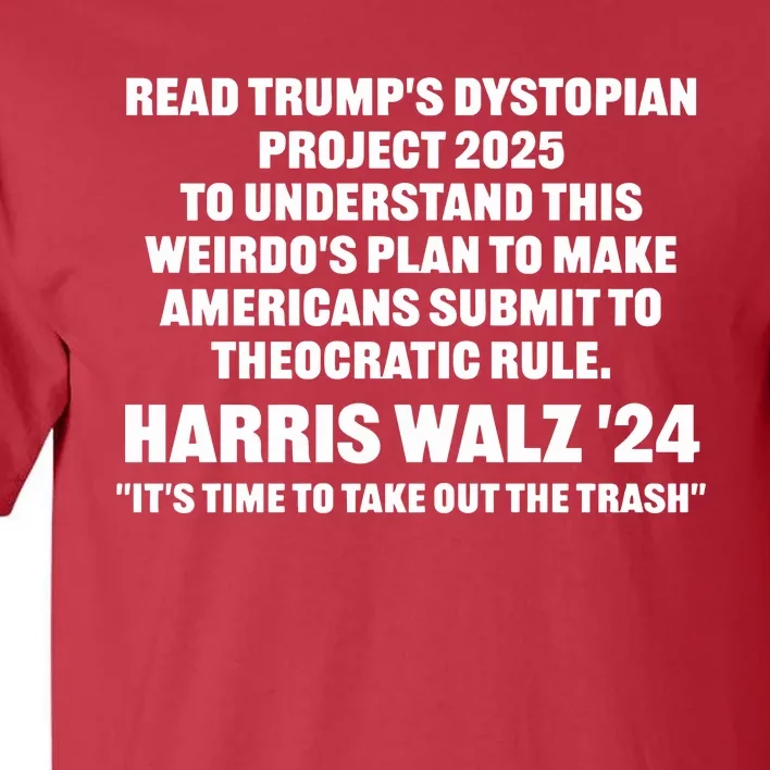 Read TrumpS Dystopian Project 2025 To Understand This WeirdoS Plan To Make Ame Tall T-Shirt