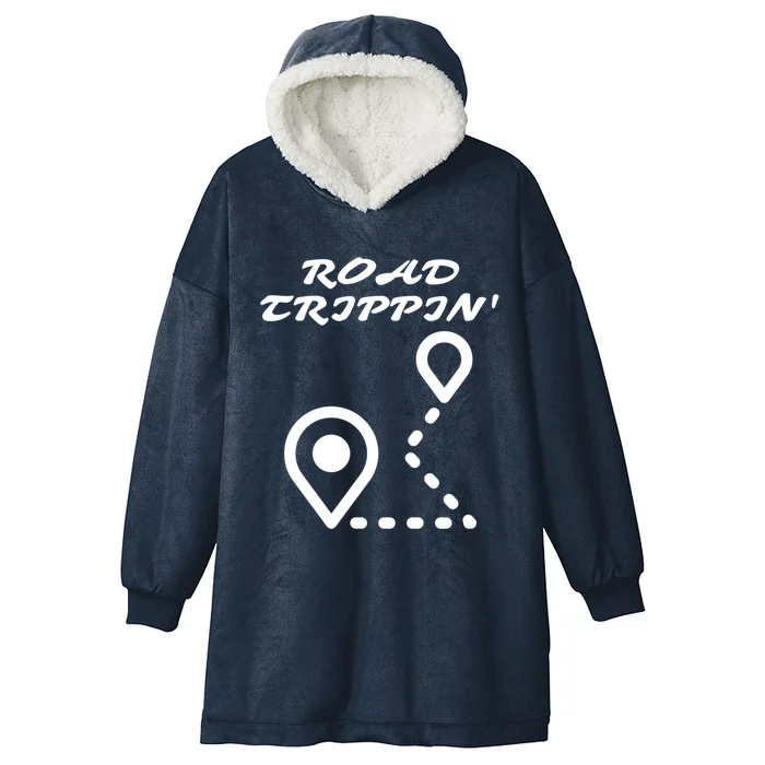 Road Trippin Design Vacation Travel Family Matching Great Gift Hooded Wearable Blanket