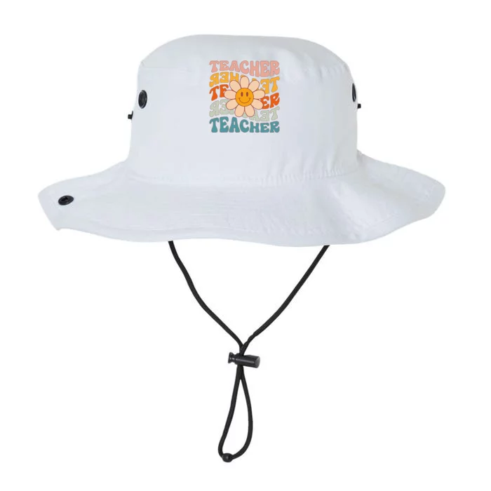 Retro Teacher Daisy Colorful Elementary School Teacher Legacy Cool Fit Booney Bucket Hat