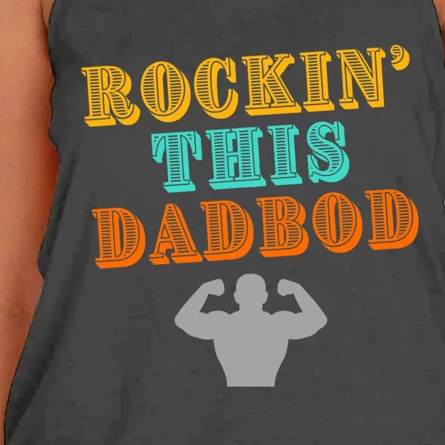 Rockin This Dad Bod Women's Knotted Racerback Tank