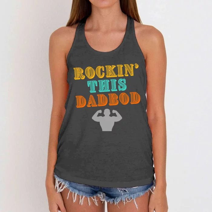 Rockin This Dad Bod Women's Knotted Racerback Tank