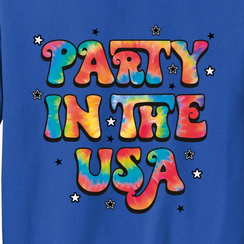 Retro Tie Dye Party In The Usa 4th Of July Independence Day Gift Sweatshirt