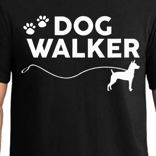 Rat Terrier Dog Walker Gifts Dog Lover Walking Rescue Puppy Pajama Set