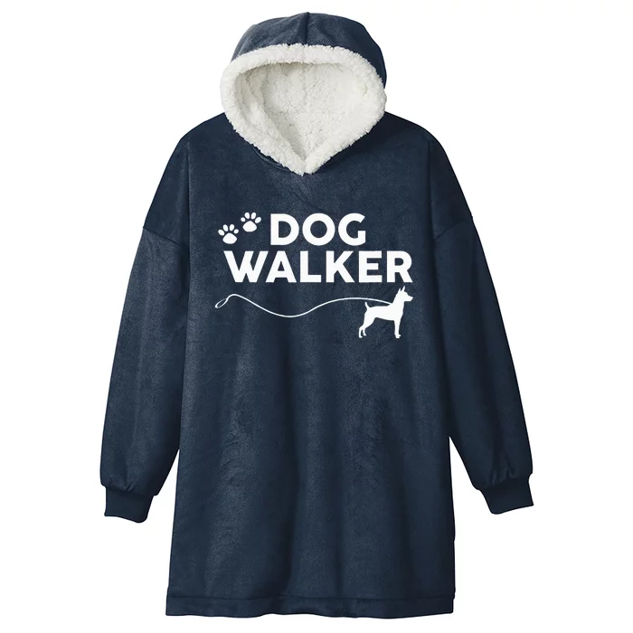 Rat Terrier Dog Walker Gifts Dog Lover Walking Rescue Puppy Hooded Wearable Blanket