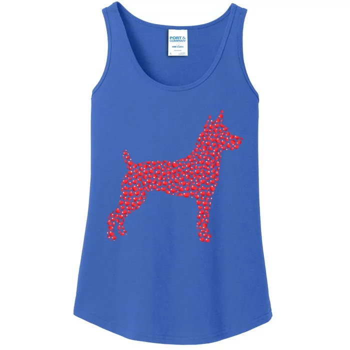 Rat Terrier Dog Lover Heart Shape Rat Terrier Valentines Day Gift Ladies Essential Tank