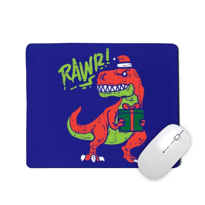 Rawr Trex Dinosaur Santa Christmas Xmas Pajama Gift Cute Gift Mousepad