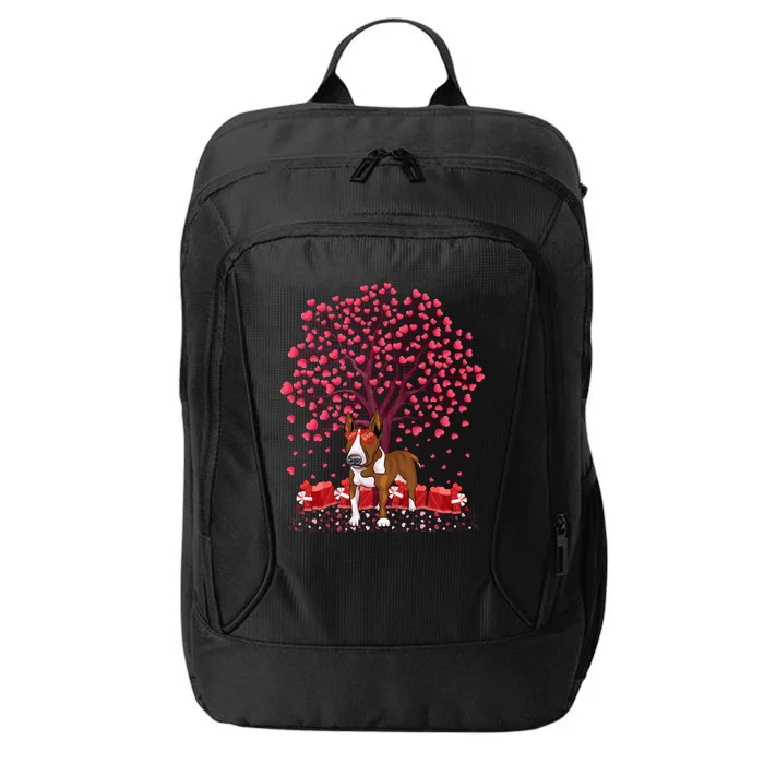 Rat Terrier Dog Lover Heart Tree Rat Terrier Valentine's Day Gift City Backpack