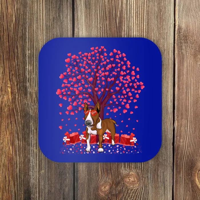 Rat Terrier Dog Lover Heart Tree Rat Terrier Valentine's Day Gift Coaster