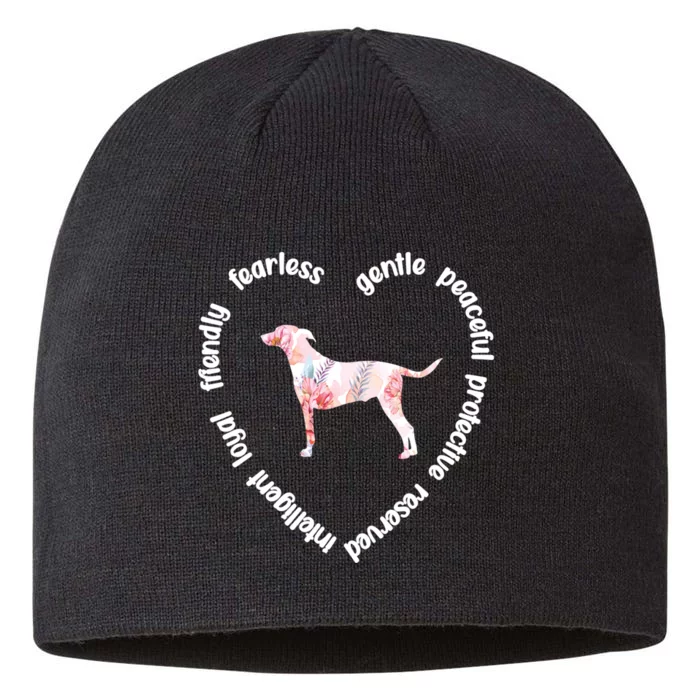 Rat Terrier Dog Heart Rat Terrier Mom Rat Terrier Dad Long Sleeve 8 1/2in Sustainable Knit Beanie