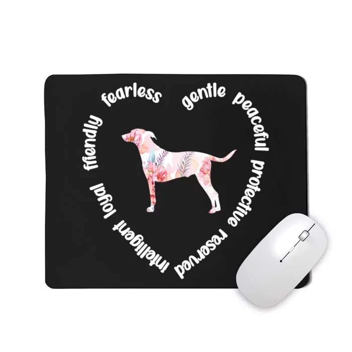 Rat Terrier Dog Heart Rat Terrier Mom Rat Terrier Dad Long Sleeve Mousepad