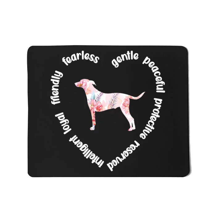 Rat Terrier Dog Heart Rat Terrier Mom Rat Terrier Dad Long Sleeve Mousepad