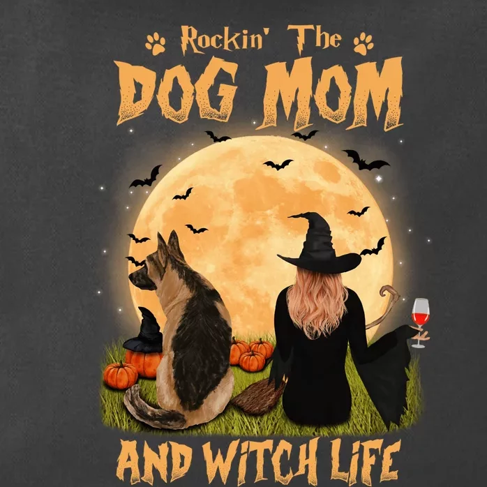 Rocking The Dog Mom And Witch Life German Shepherd Halloween Zip Tote Bag