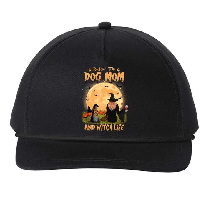 Rocking The Dog Mom And Witch Life Afghan Hound Halloween Gift Snapback Five-Panel Rope Hat