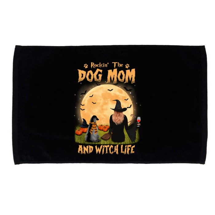 Rocking The Dog Mom And Witch Life Afghan Hound Halloween Gift Microfiber Hand Towel