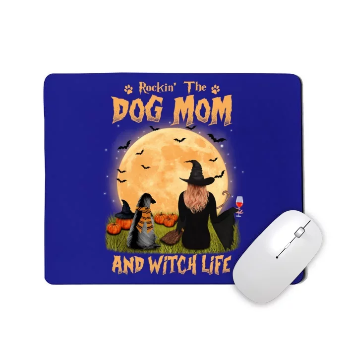 Rocking The Dog Mom And Witch Life Afghan Hound Halloween Gift Mousepad