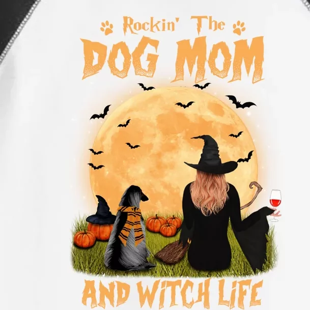 Rocking The Dog Mom And Witch Life Afghan Hound Halloween Gift Toddler Fine Jersey T-Shirt