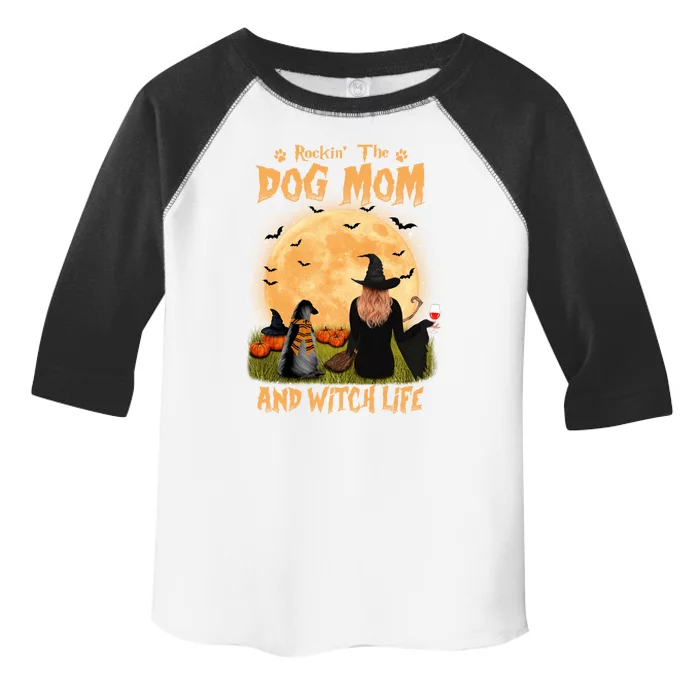 Rocking The Dog Mom And Witch Life Afghan Hound Halloween Gift Toddler Fine Jersey T-Shirt