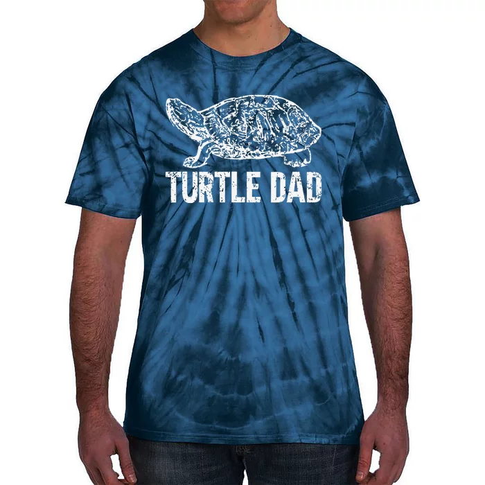 Retro Turtle Dad Turtle Daddy Tortoise Lover Fathers Day Tie-Dye T-Shirt