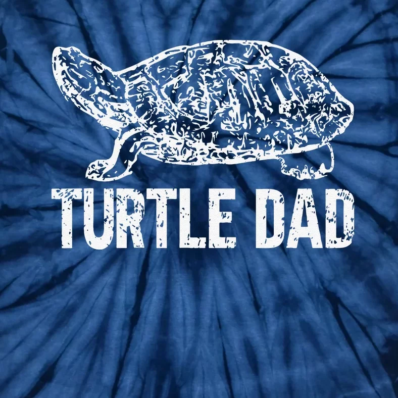 Retro Turtle Dad Turtle Daddy Tortoise Lover Fathers Day Tie-Dye T-Shirt