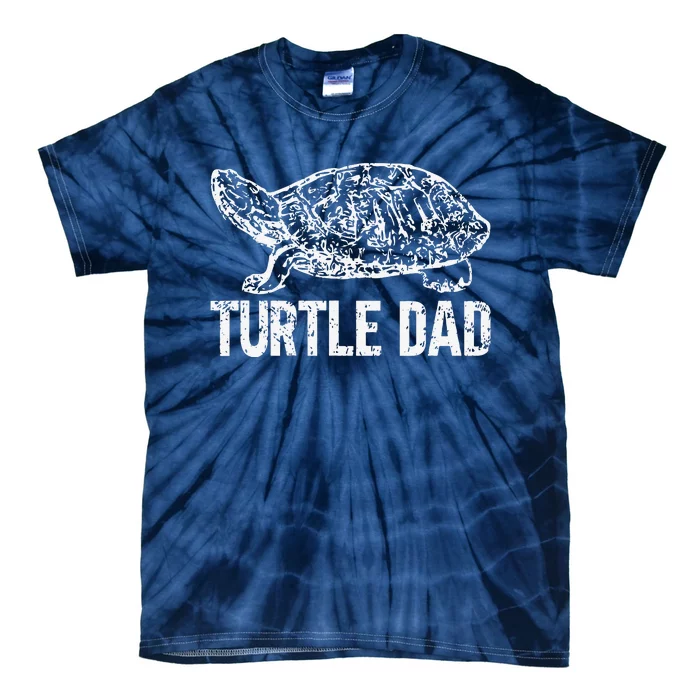 Retro Turtle Dad Turtle Daddy Tortoise Lover Fathers Day Tie-Dye T-Shirt