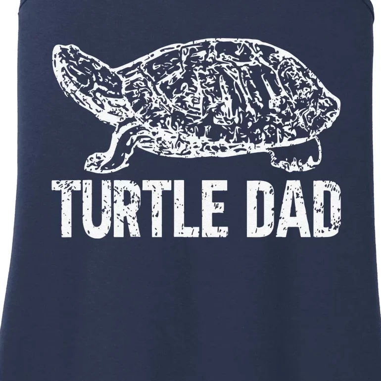 Retro Turtle Dad Turtle Daddy Tortoise Lover Fathers Day Ladies Essential Tank