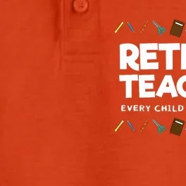 Retired Teacher Every Child Left Behind Dry Zone Grid Performance Polo