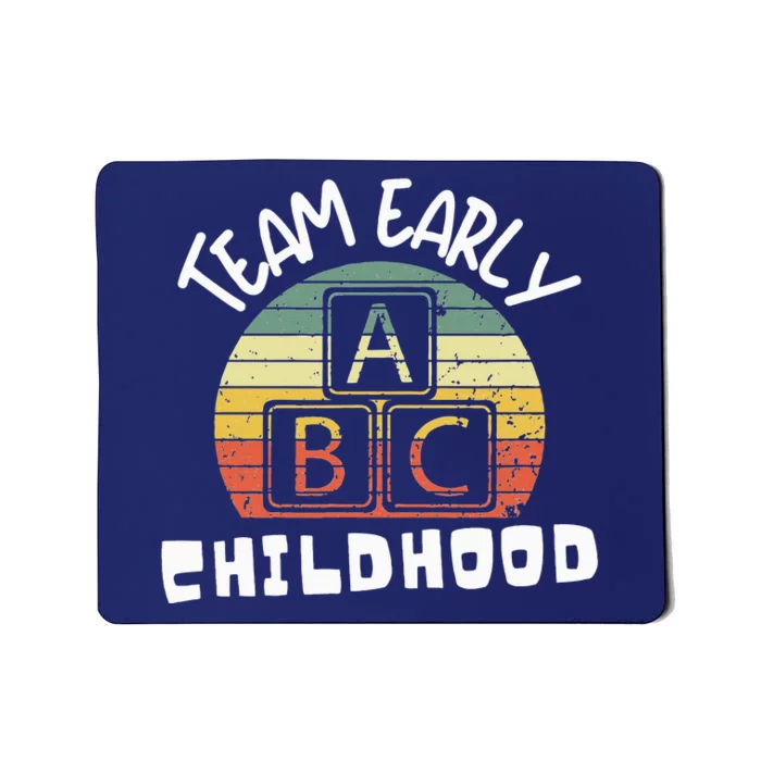 retro Team Early Childhood Preschool Teacher Mousepad