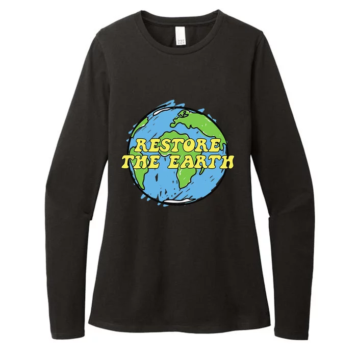 Restore The Earth Earth Day Gift Womens CVC Long Sleeve Shirt