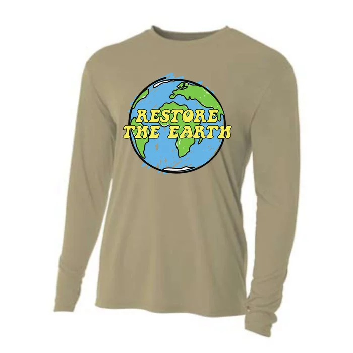 Restore The Earth Earth Day Gift Cooling Performance Long Sleeve Crew