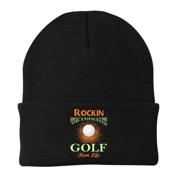 Rockin' The Exhausted Golf Mom Life Knit Cap Winter Beanie