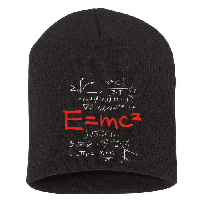 Relativity theory E = mc2 theory equation physics study Short Acrylic Beanie