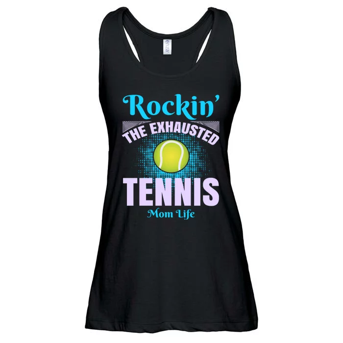 Rockin' The Exhausted Tennis Mom Life Ladies Essential Flowy Tank