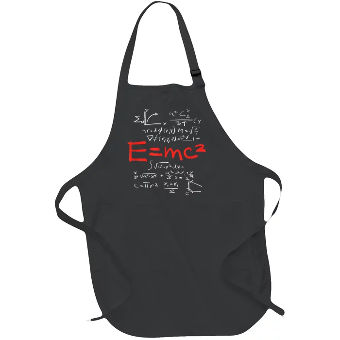 Relativity Theory E = Mc2 Theory Equation Physics Study Full-Length Apron With Pocket