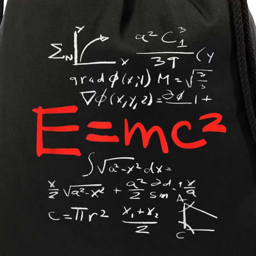 Relativity Theory E = Mc2 Theory Equation Physics Study Drawstring Bag