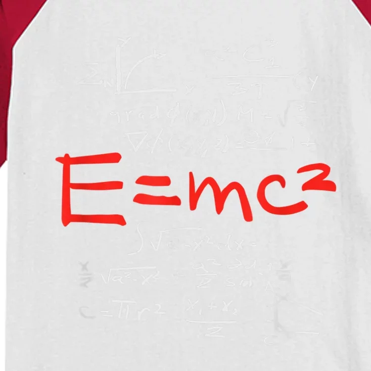 Relativity Theory E = Mc2 Theory Equation Physics Study Kids Colorblock Raglan Jersey